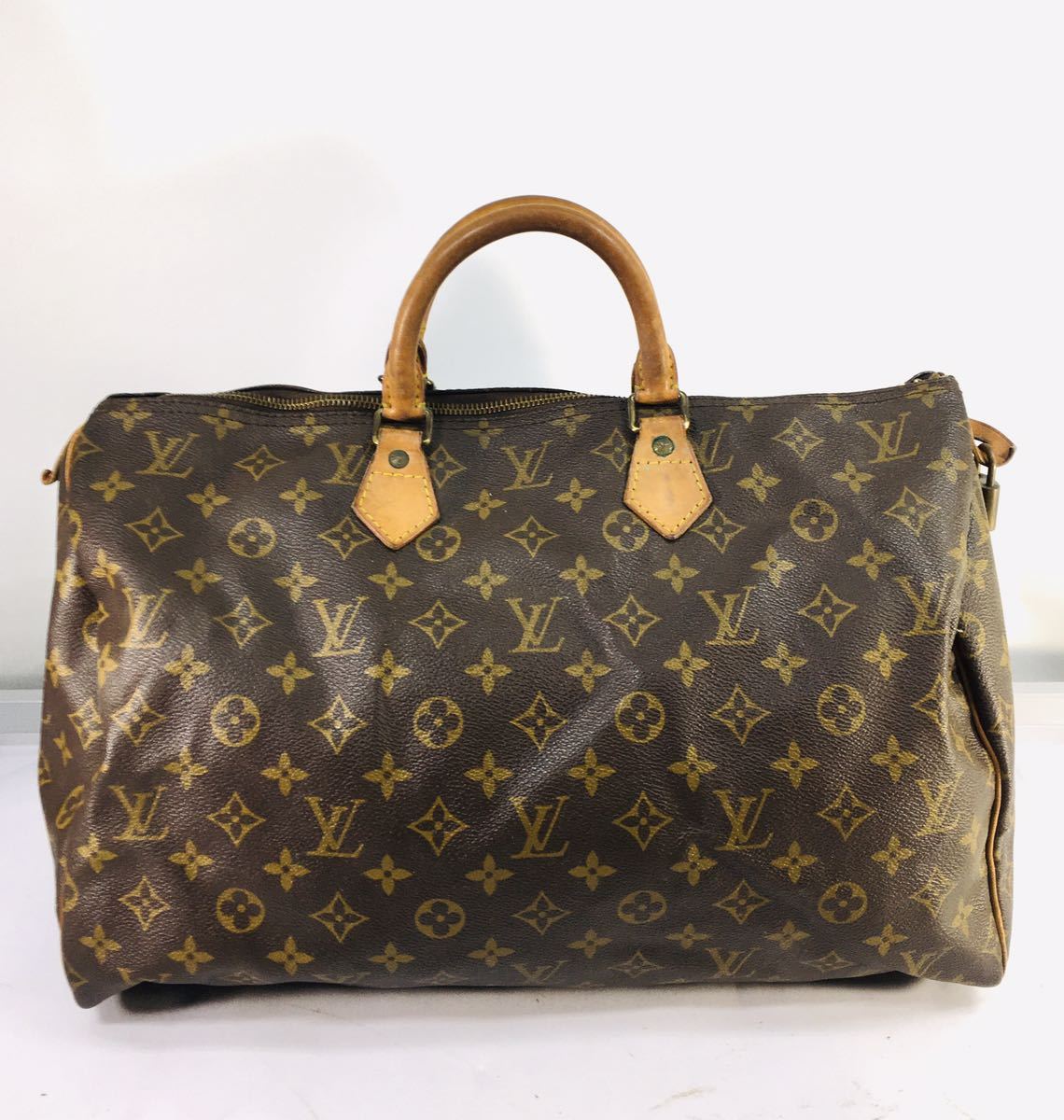 ◇1円★ LOUIS VUITTON ルイヴィトン モノグラム スピーディ35 ボストンバッグ ハンドバッグ 旅行バッグ ファスナー金具訳ありused 