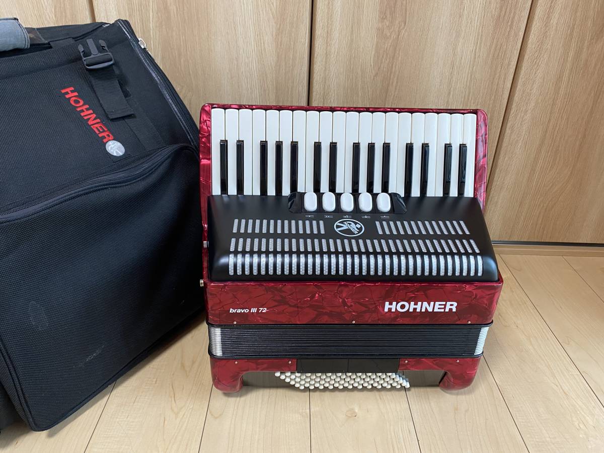 直接引き取りOK! HOHNER bravo III 72 アコーディオン 中古 