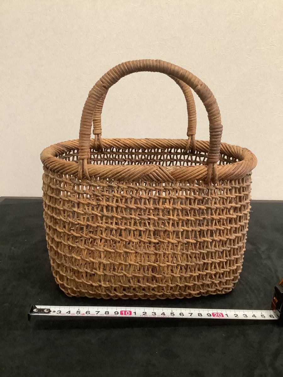 No.586) 【おまとめ 2点】 国産 あけび 籠 かご 手提げかご No.586) 【おまとめ 2点】 国産 あけび 籠 かご 手提げかご