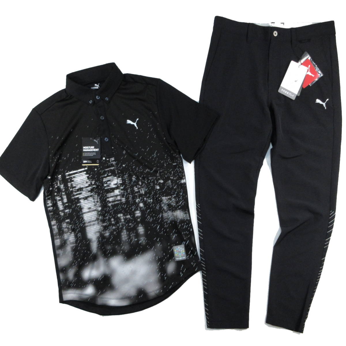 新品◇PUMA GOLF◇ストレッチ TOKYO NIGHT ポロシャツ・ロングパンツ 