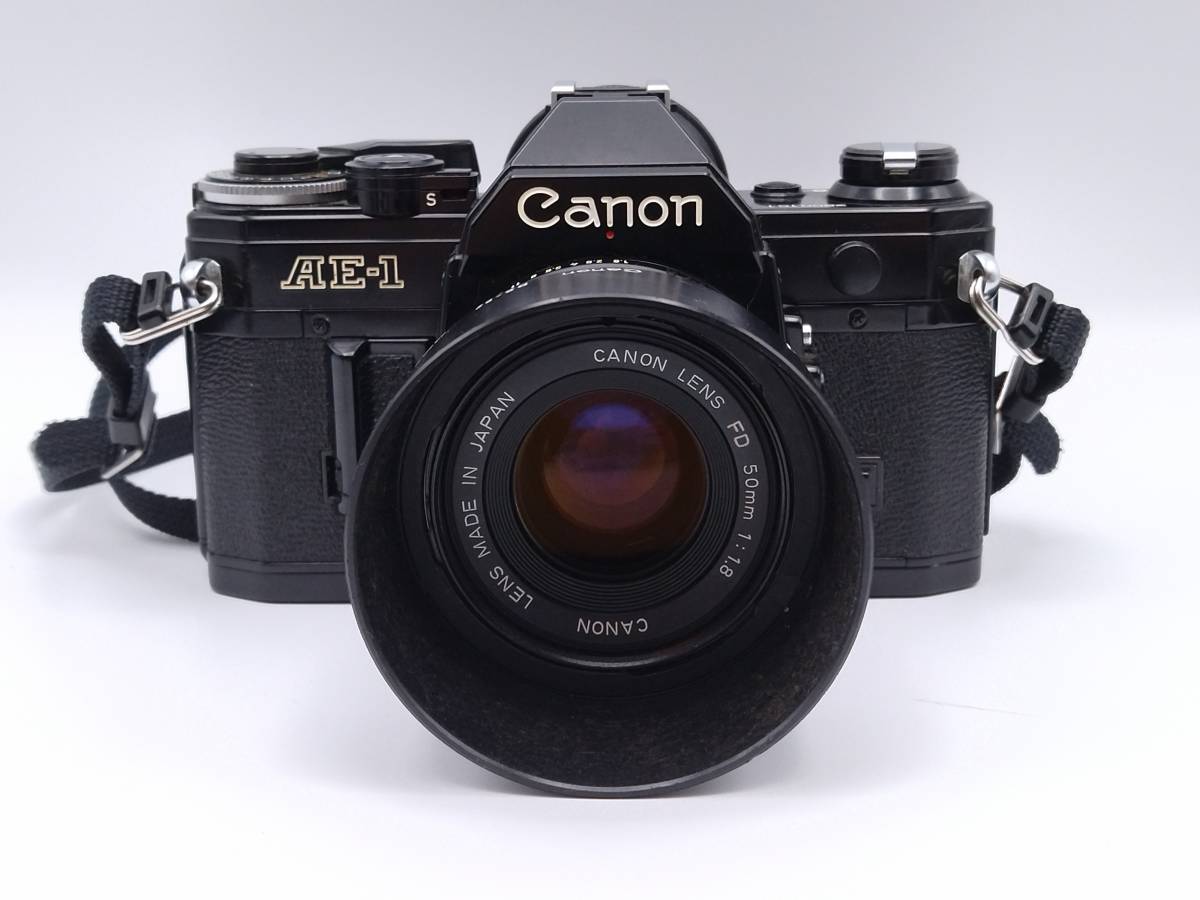 キャノン 一眼レフ フィルムカメラ AE-1 レンズ FD 50mm 1:1.8 動作
