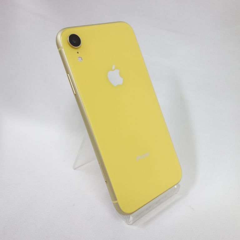 1円スタート 画面美品 SIMフリー au iPhone XR 64GB イエロー