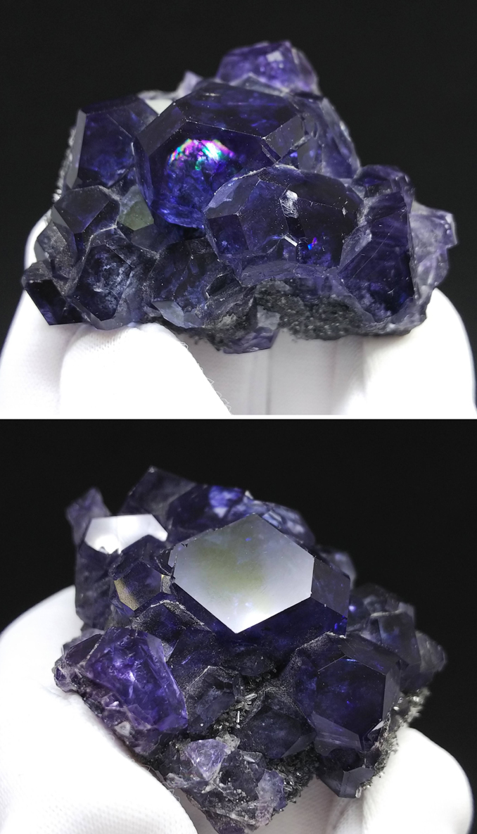 タンザナイトカラー フローライト 蛍石 結晶 原石 約169ct 中国・福建
