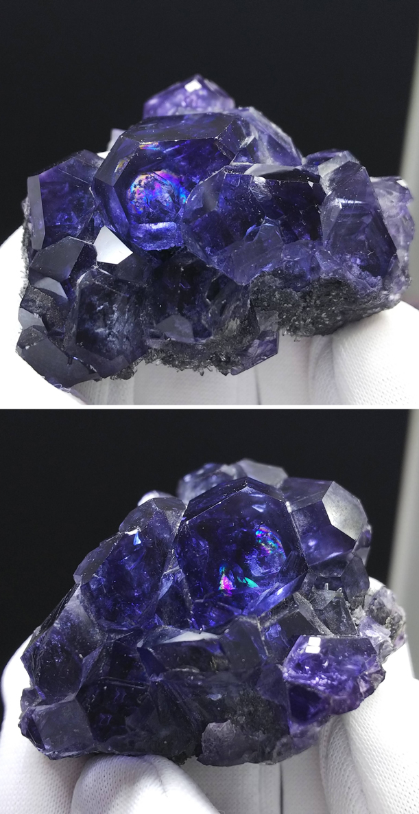 タンザナイトカラー フローライト 蛍石 結晶 原石 約169ct 中国・福建