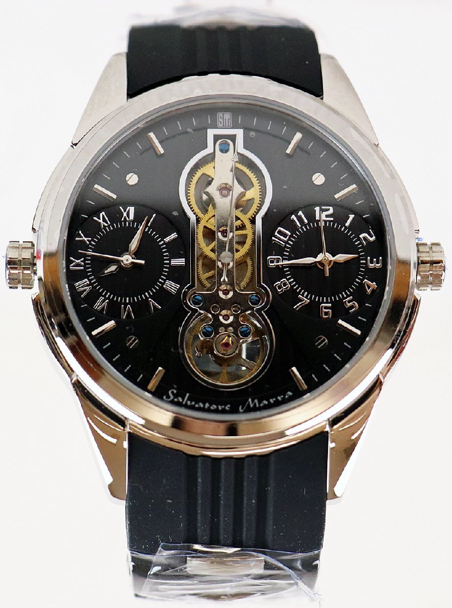 人気定番，大人気 S 品 腕時計 SM18113-SSBK Salvatore Marra/サルバトーレ ツインクオーツ ケース径：46mm 5気圧防水 スリーブケ-スにイタミ有(クロノグラフ)｜売買されたオークション情報、yahooの商品情報をアーカイ その他