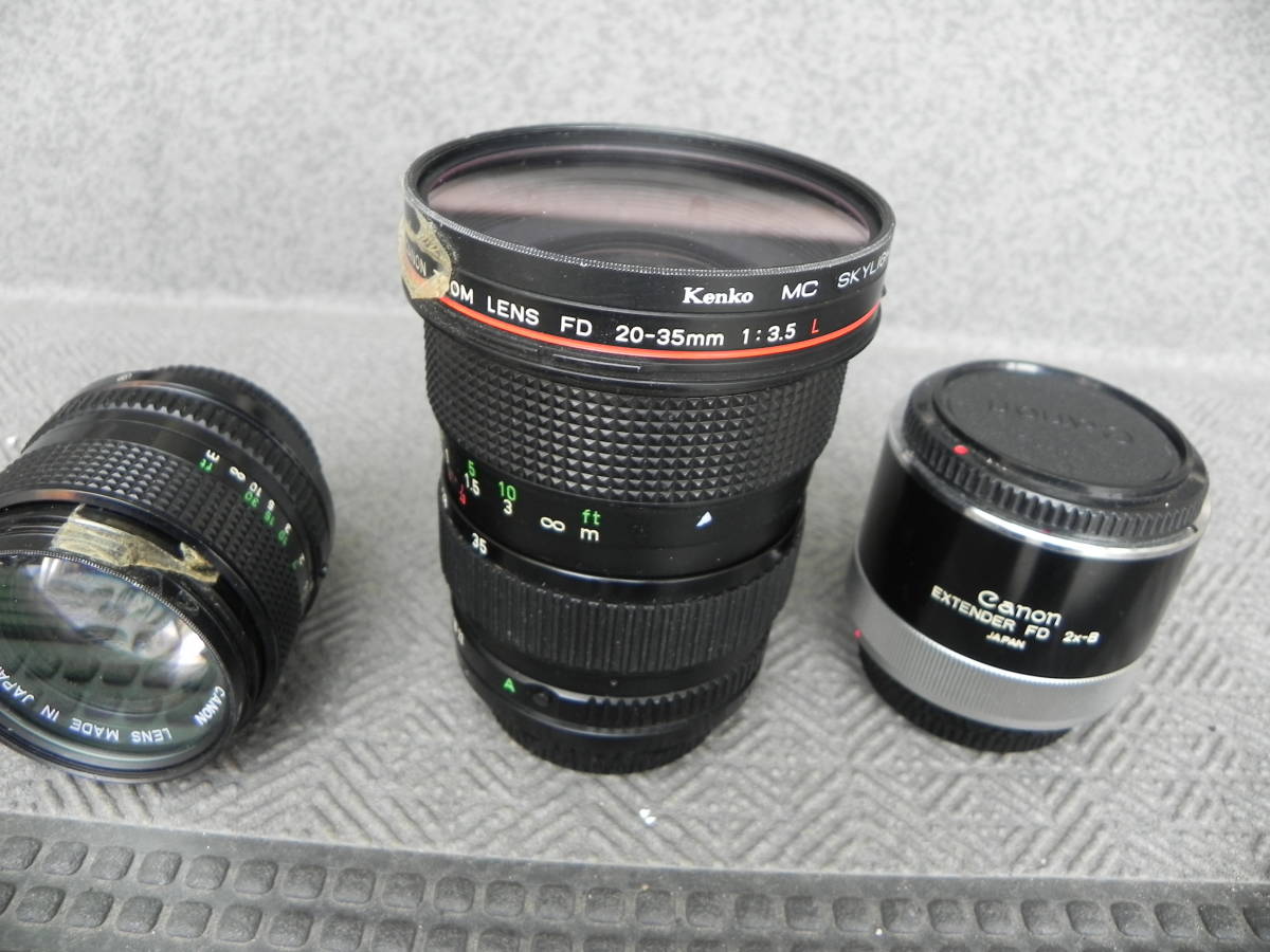 中古☆ CANON FD 20-35mm 1:3.5 L / FD 50mm1:1.4 / FD2x-B 3点セット