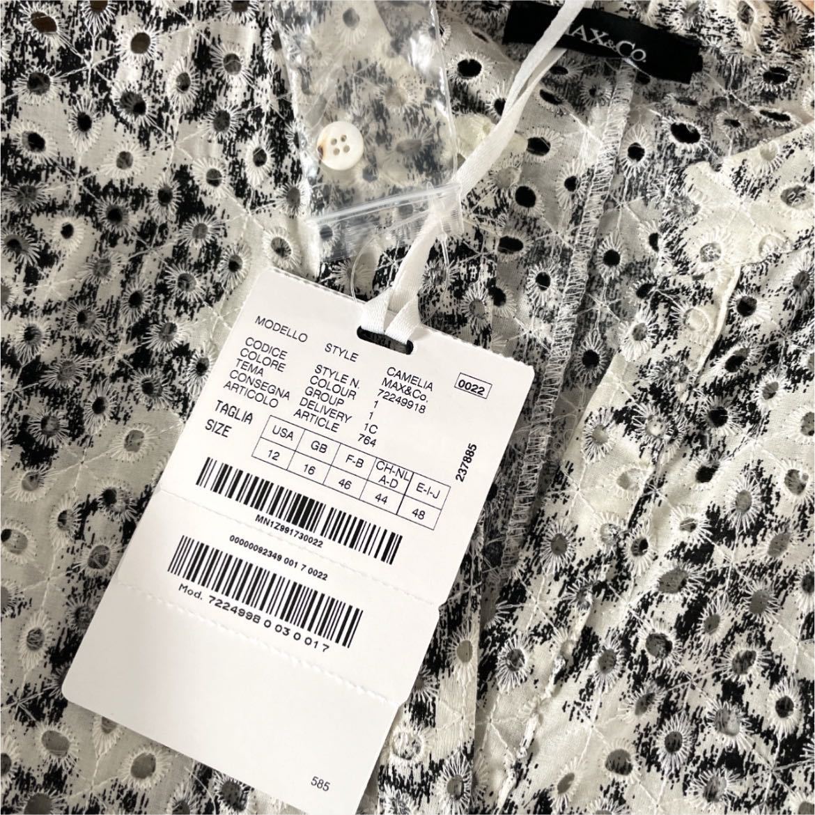 新品 未使用 定価6.3万 MAX&Co. マックスアンドコー モノトーン花柄 