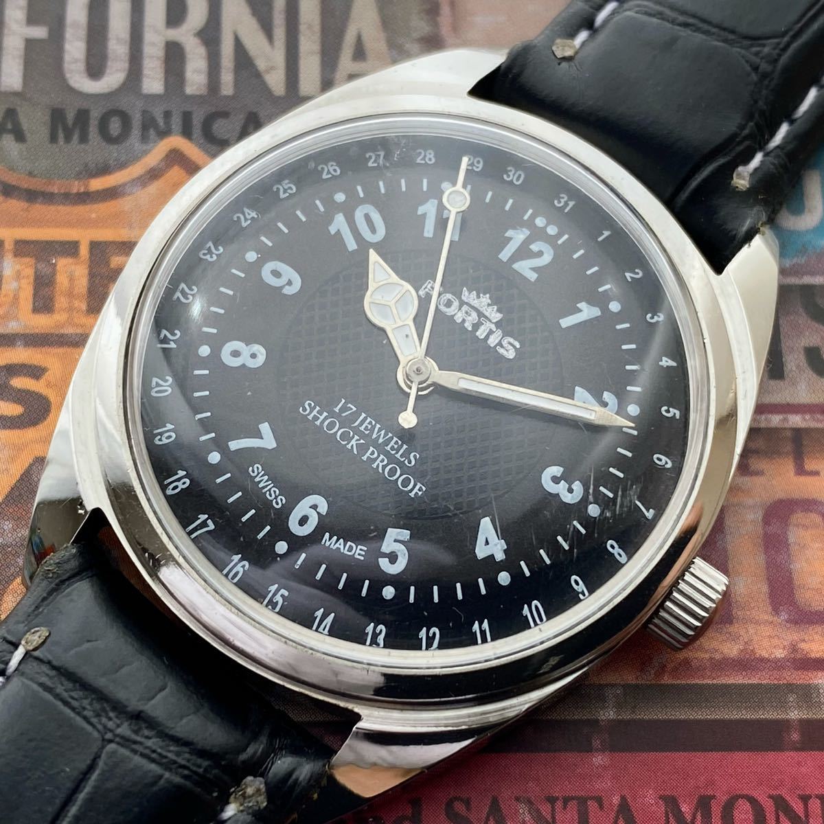 激レア】美品 フォルティス FORTIS メンズ 機械式 腕時計 手巻き 