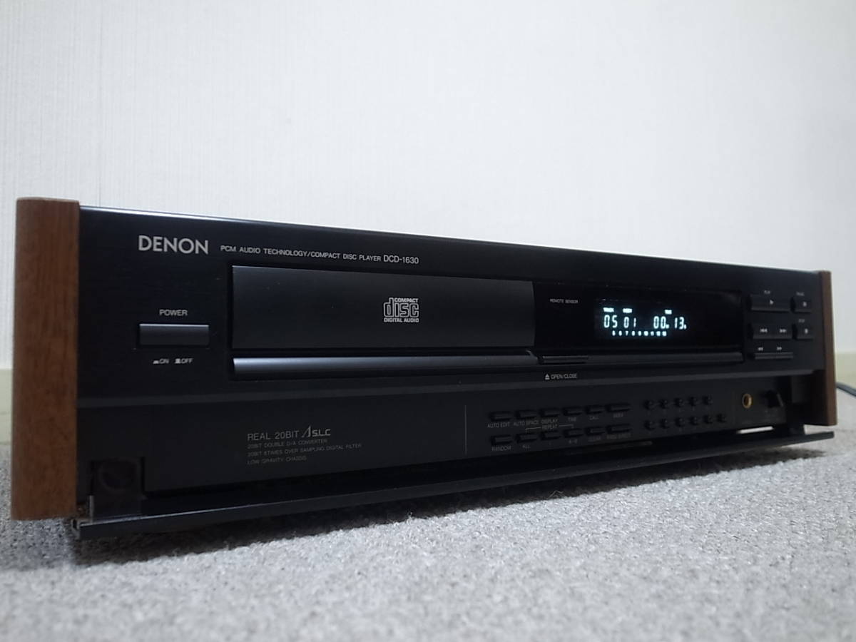 【名機/人気モデル】DENON DCD-1630 美品良品 リアル20bit ラムダ S.L.C搭載 密度感ある音 納得の高音質 DCD-1630G リアル20bit ラムダ 通電OKDENON デノン CDプレーヤー