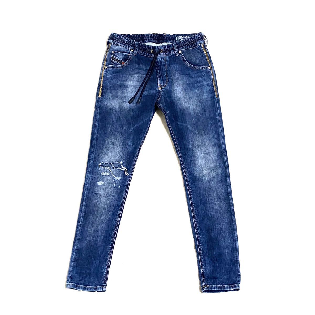数量限定，HOT 6753 DIESEL ディーゼル Jogg ジョグジーンズ ダメージ加工 スキニー デニム ジョガー パンツ ブルー 青 レディース 25 メンズ XS位(ジーンズ)｜売買されたオークション情報、yahooの商品情報をアー 女性用