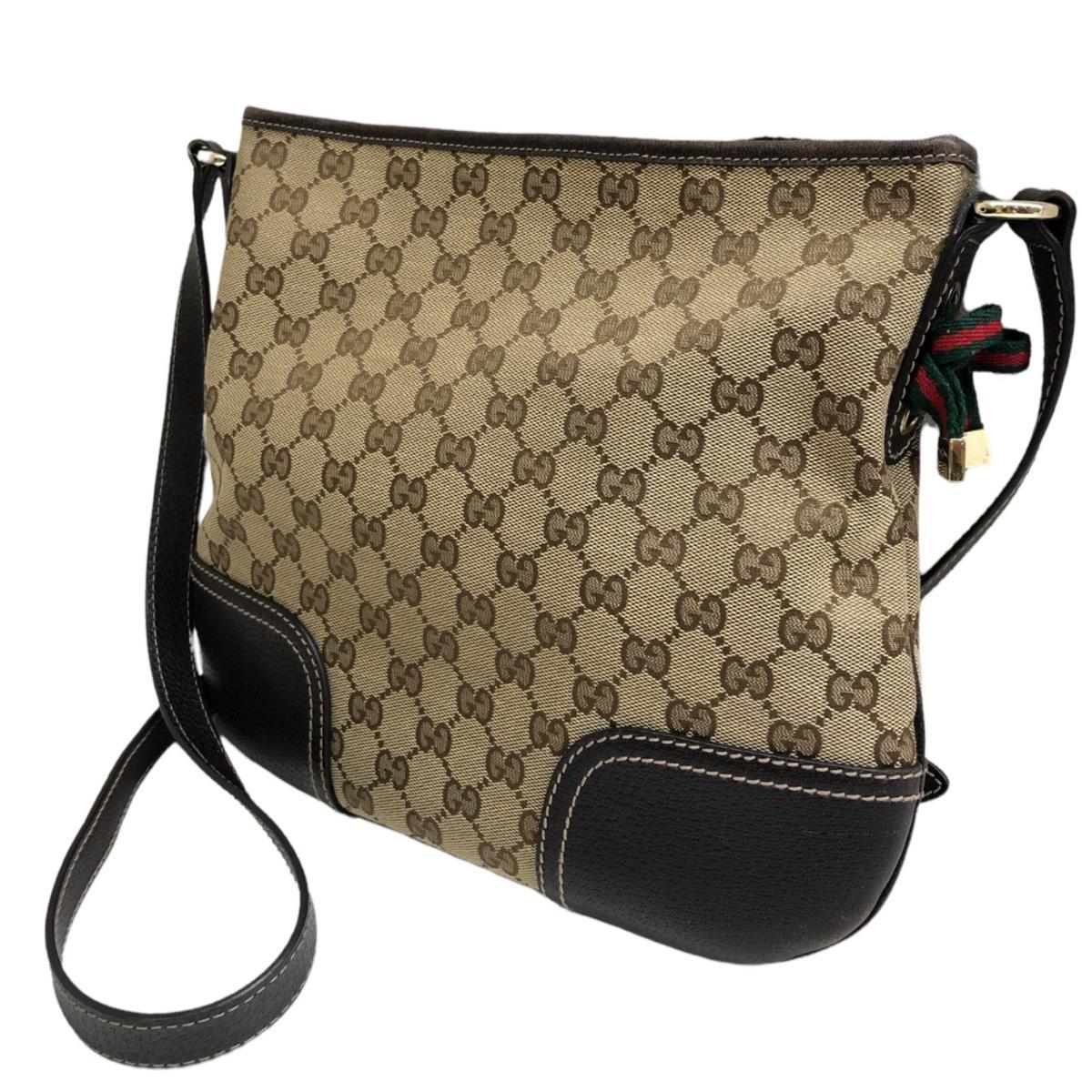 【本物保証，安い】 1円 GUCCI グッチ ショルダーバッグ GG柄 プリンシー キャンバス&times;レザー ベージュxブラウン系 204989 ショルダーバッグ(かばん、バッグ)｜売買されたオークション情報、yahooの商品情報をア かばん、バッグ