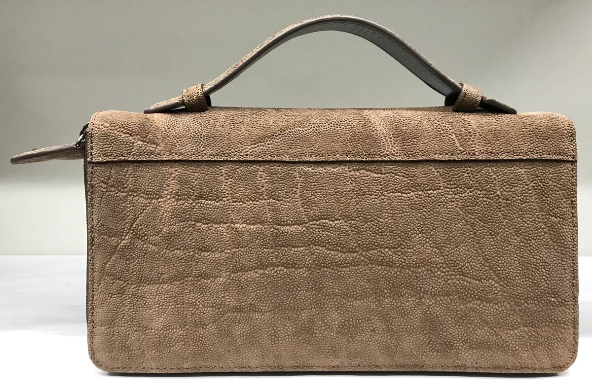 象革 エレファントレザー 長財布 ゾウ革 日本製 象皮 財布 JRA認定品