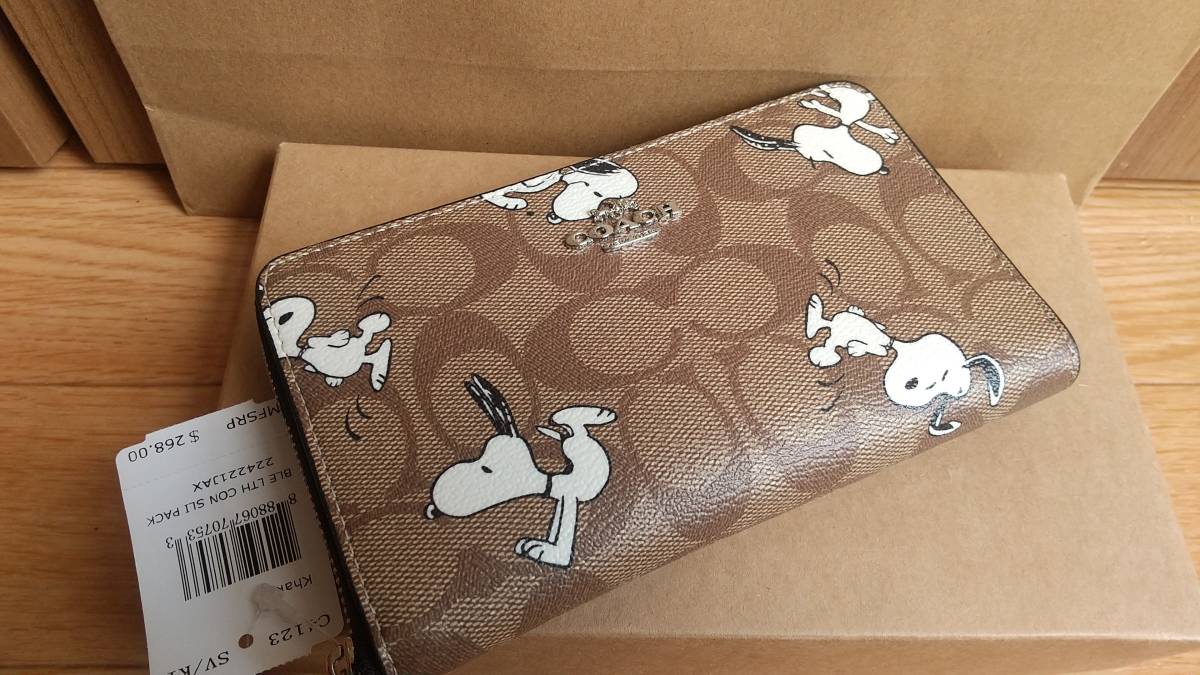 COACH シグネチャー コーチ 長財布 ピーナッツ スヌーピー 財布 | 未 