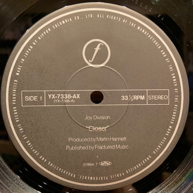 ◇希少!国内帯付LP◇ジョイ・ディヴィジョン JOY DIVISION クローサー