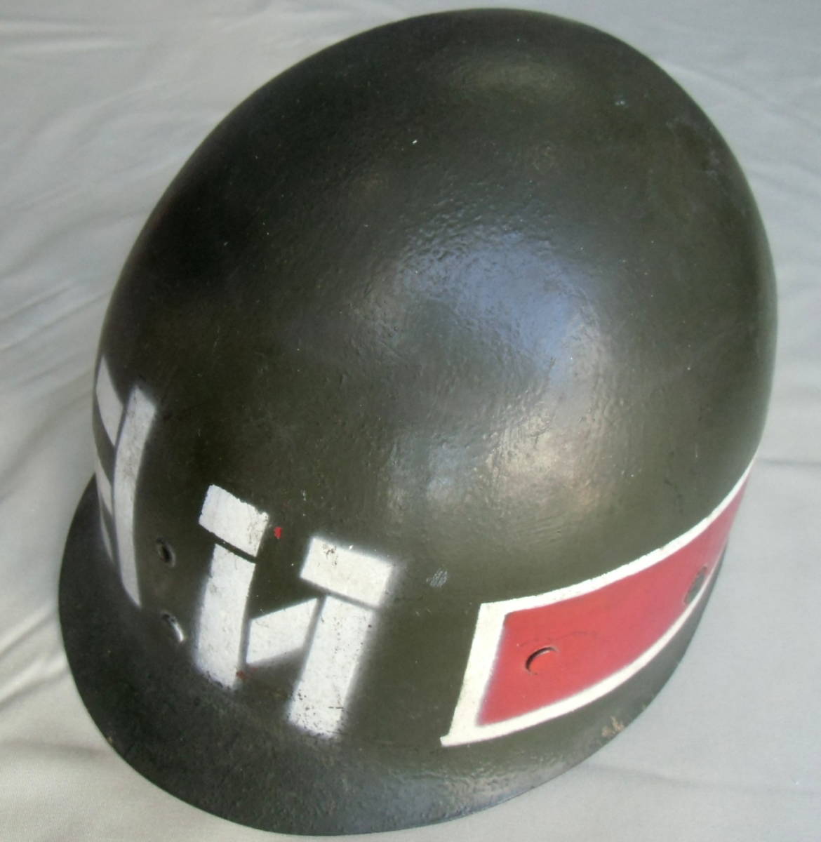 希少60年代ベトナム戦タイ軍憲兵ヘルメット（米軍WW2/M-1ヘルメット 