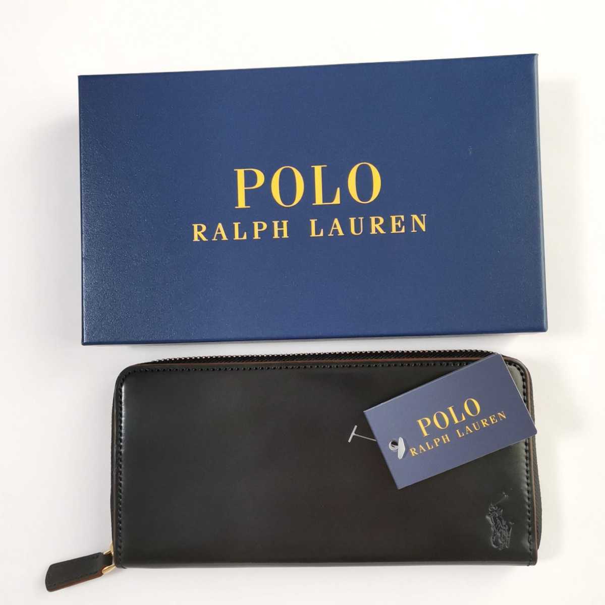 送料無料！ RALPH LAUREN コードバン 長財布 ブラック レア！ 定価