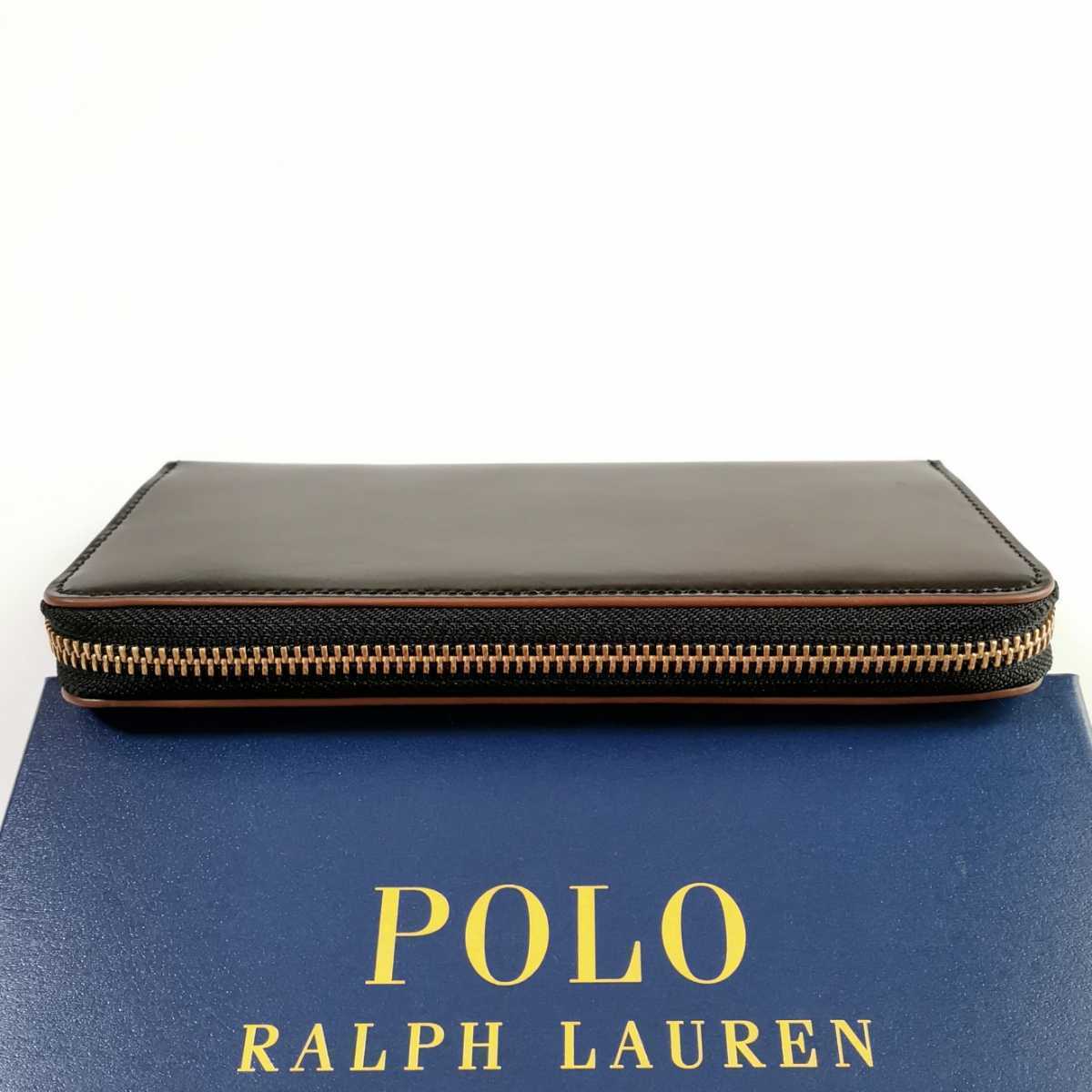 送料無料！ RALPH LAUREN コードバン 長財布 ブラック レア！ 定価