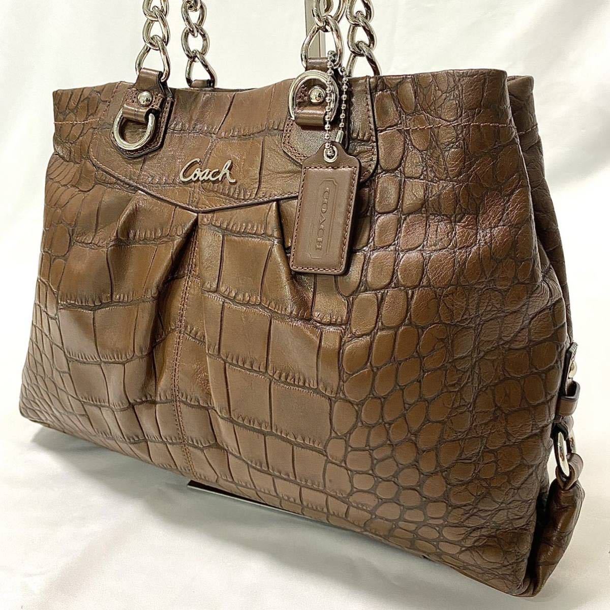 数量限定，豊富な 03Y8270006M 超 COACH コーチ メンズ バッグ クロコ レザー 検 ビジネスバッグ トートバッグ ショルダーバッグ 革 1円(トートバッグ)｜売買されたオークション情報、yahooの商品情報をアーカイブ公 かばん、バッグ