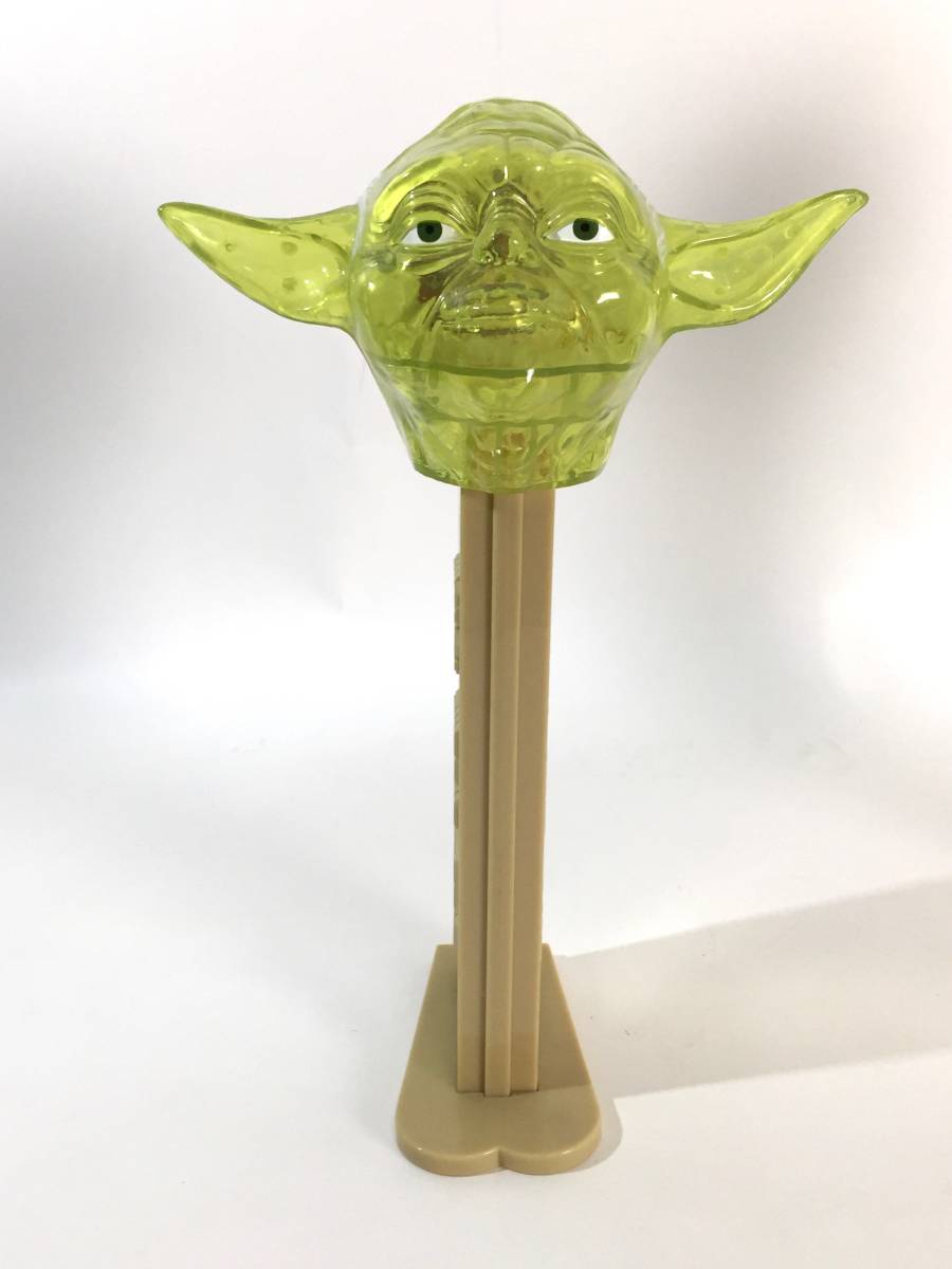 ○レア Giant PEZ ペッツ スターウォーズ ヨーダ 透明 Star Wars 当時