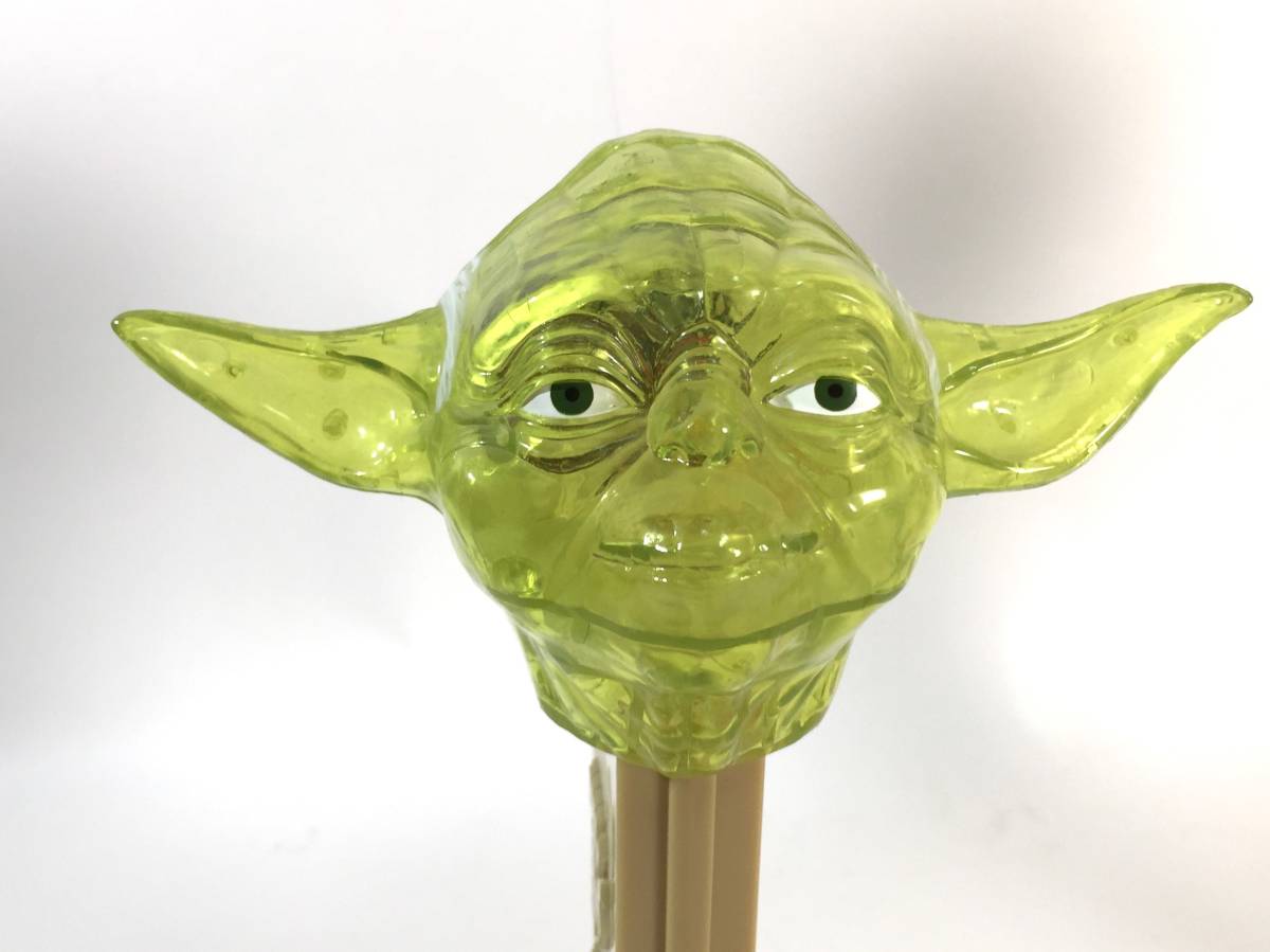 ○レア Giant PEZ ペッツ スターウォーズ ヨーダ 透明 Star Wars 当時