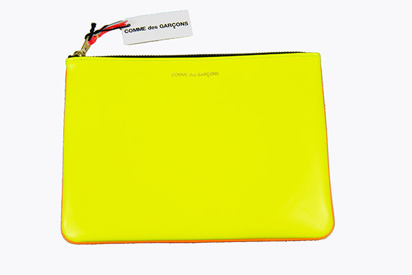 新品コムデギャルソン COMME des GARCONS ポーチ　クラッチバッグ SA5100SF - YELLOW×L，ORANGE des COMME GARCONS GOLD AND ポーチ&frasl;コイン