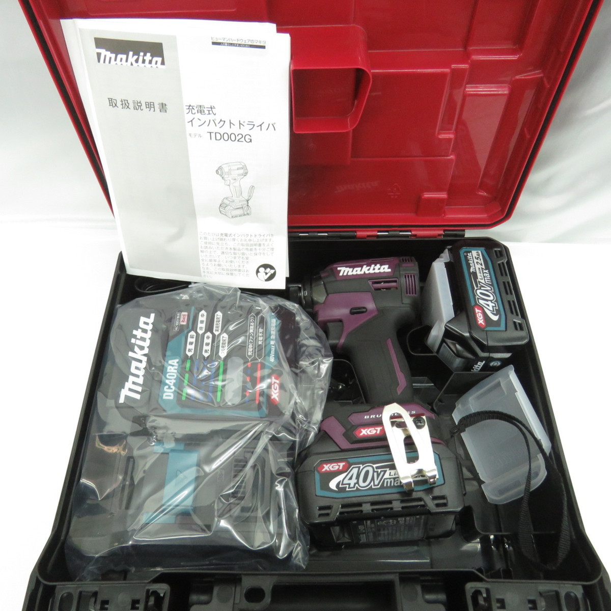  品 makita マキタ 充電式インパクトドライバー TD002GDXAP オーセンティックパープル 40Vmax 2.5Ah ケース傷有 10974446(本体)｜売買されたオークション情報、yahooの商品情報をアーカイブ公開 - オーク インパクトドライバ