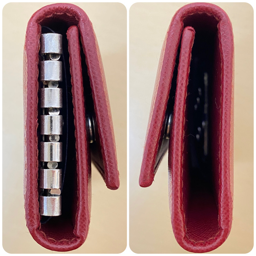 未使用品 PRADA 6連 キーケース PORTACHIA VI 6 GANCI M222A SAFFIANO 