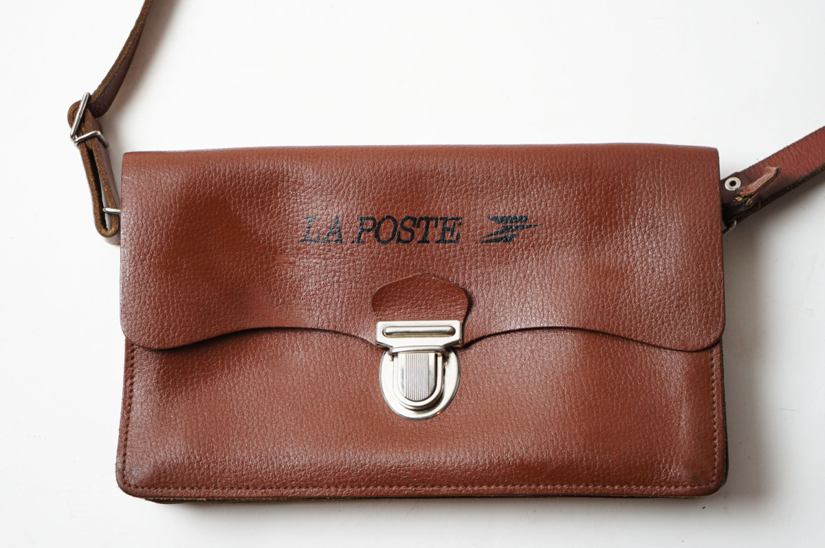 フランス ラポスト La Postes ヴィンテージレザーバッグ 革鞄 