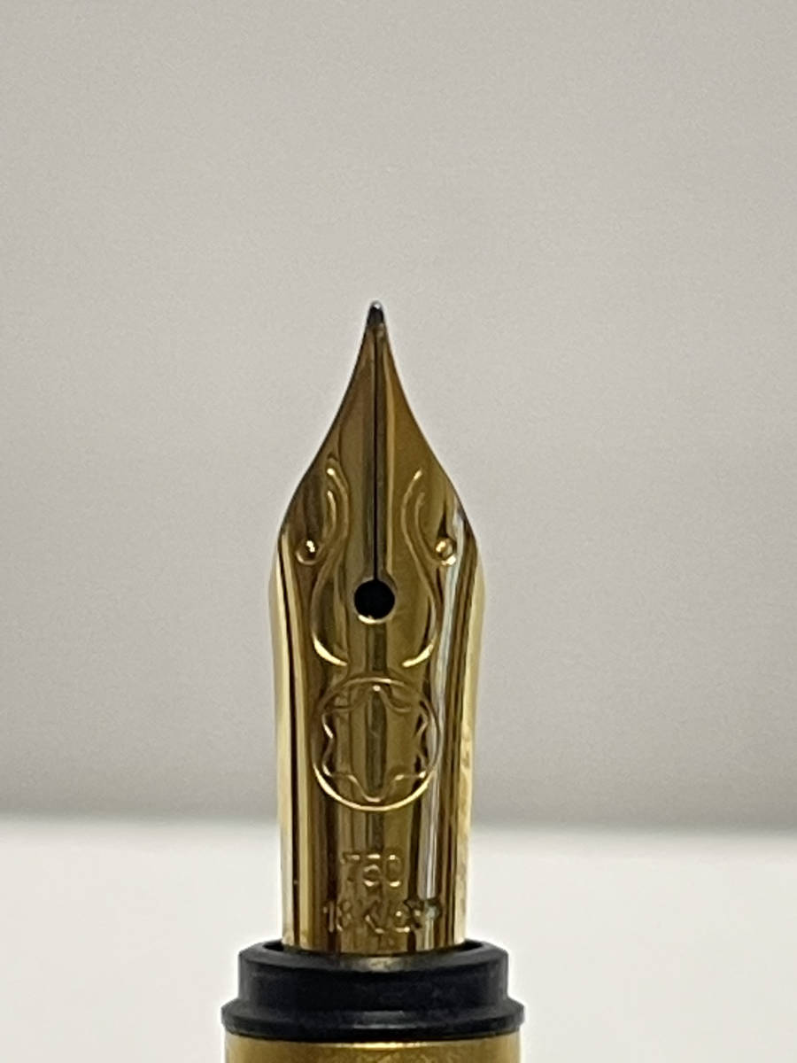 モンブラン Montblanc 750 18K/ct 万年筆 ゴールド中古品(モンブラン