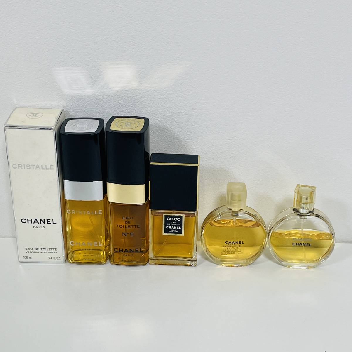  CHANEL/シャネル 香水5点おまとめ NO5/100ml CRISTALLE/100ml CHANCE/50mletc 残量5-9割 1079(シャネル)｜売買されたオークション情報、yahooの商品情報をアーカイブ公開 - オークファン シャネル
