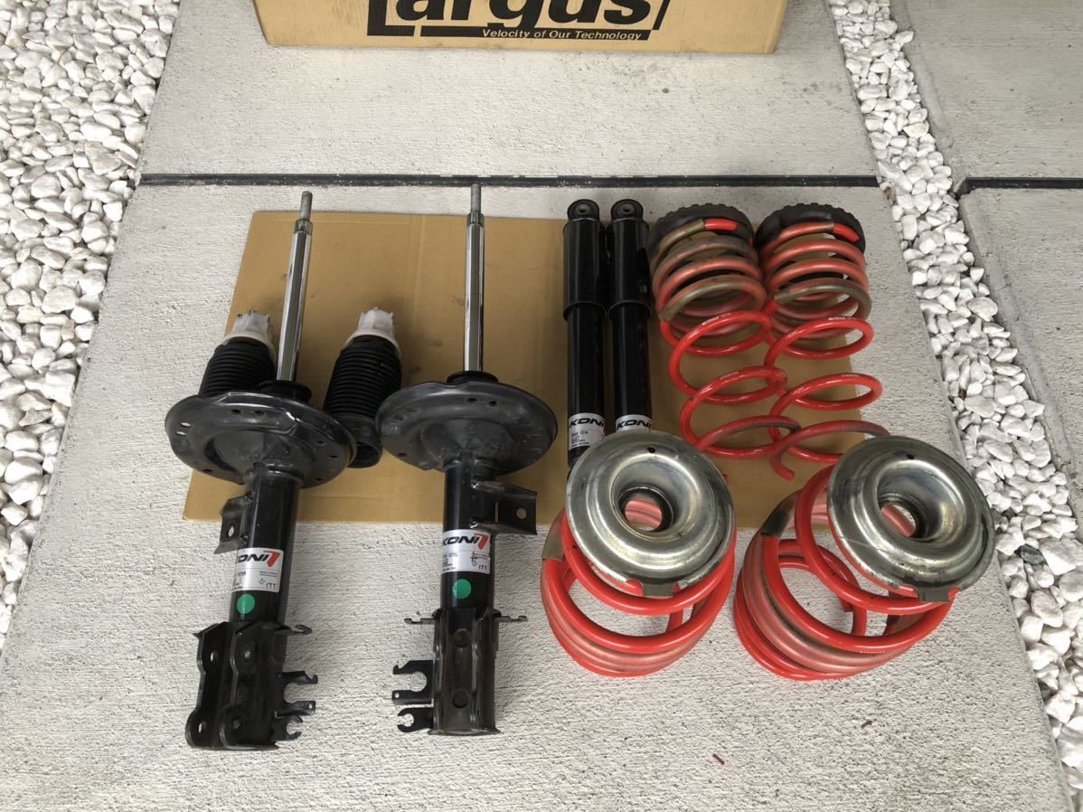 送料無料 アバルト 595 コンペティツィオーネ 純正 KONI Eibach