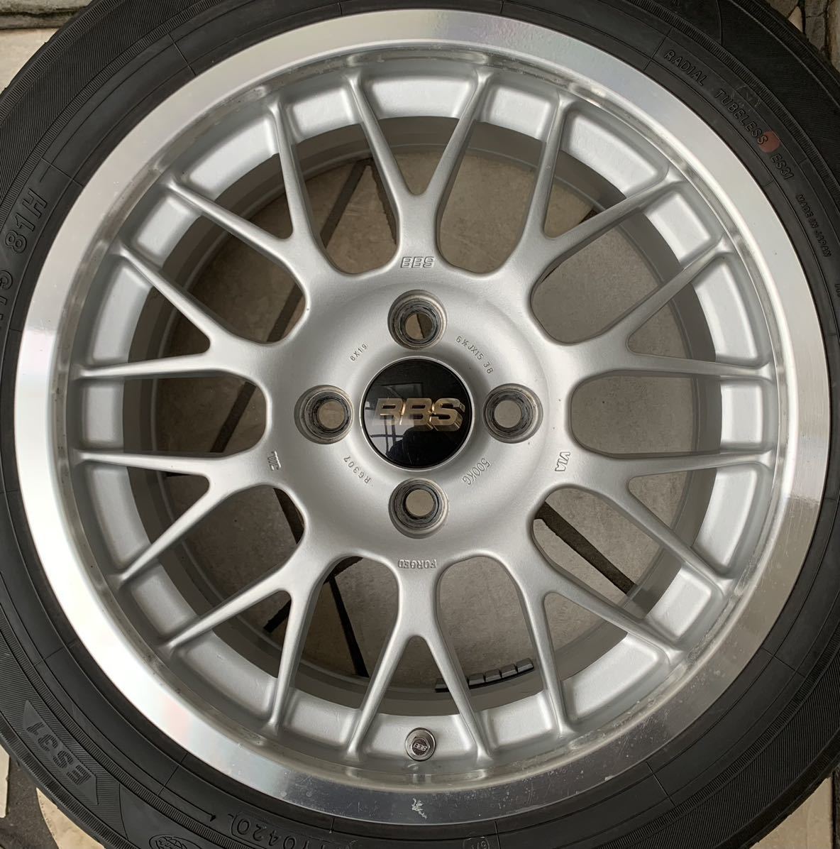BBS RG358 FORGED 15インチ 4本 7J4HPCD100+42 軽量 鍛造 ロードスター アクア ヴィッツ ヤリス等　(MHB216)クレジットカード QRコード決済可能 BBS RG358 FORGED 15インチ 4本 7J4HPCD100+42 軽量 鍛造 ロードスター