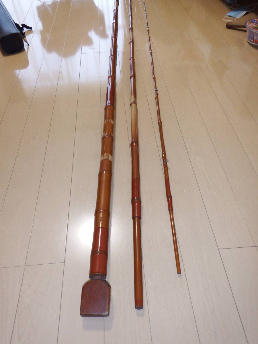 石鯛竿 - 竿敏作 3本半継ぎ竹竿 メルカリ 竿敏 石鯛和竿