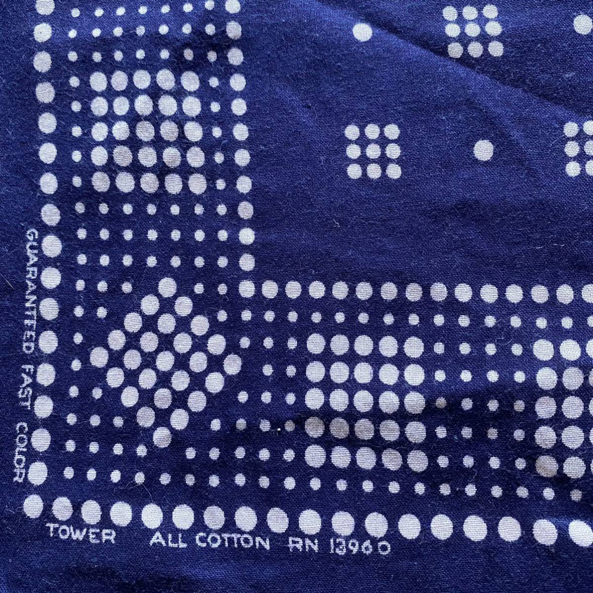 ☆ビンテージ/バンダナ/60s/USA/FAST COLOR/TOWER/タワー/ポルカ