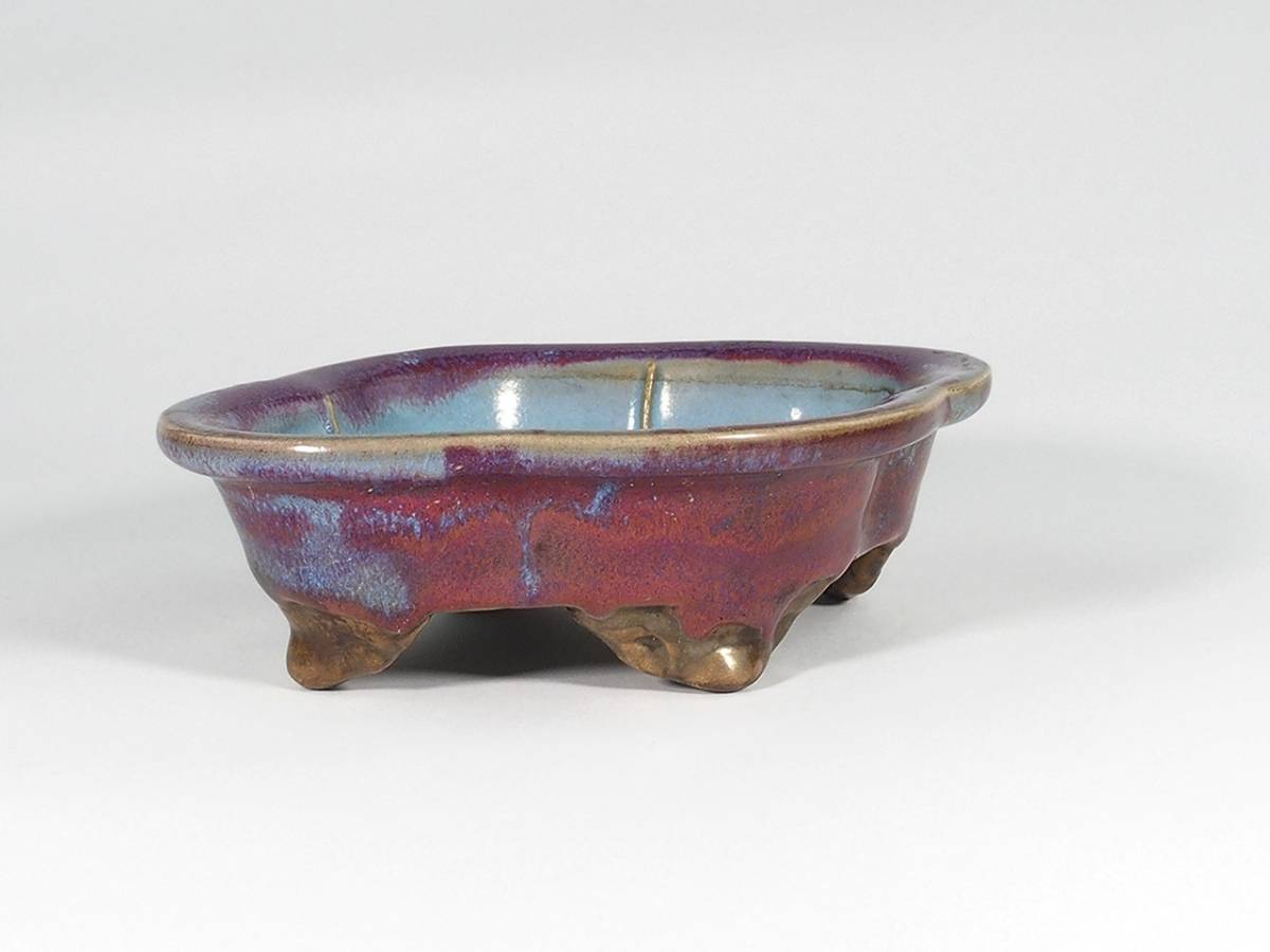 鯖山水  庭楼  筆洗  水仙の鉢  陶磁器 装飾品 現代工芸品美術品 置物 天青釉 中国 水盤 汝窯 筆洗 C : 青磁 水仙盆 6728E 筆洗鉢 ⁄