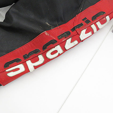 即決】spazzio スパジオ レーシングスーツ 革 ツナギ ブラック系 