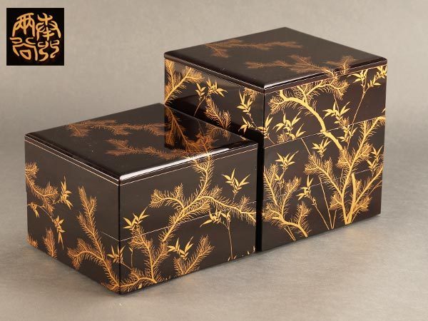 流】時代漆器 松竹蒔絵五段重箱 KG268 【公式通販】