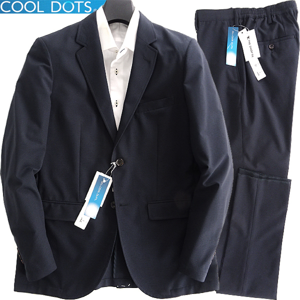 新品，100%新品 タケオキクチ COOL DOTS 清涼 撥水 ストレッチ サマー スーツ M 紺 J56572 春夏 THE SHOP TK 洗濯可 メンズ セットアップ(Mサイズ)｜売買されたオークション情報、yahooの商品情報をアーカイブ公開 - オ Mサイズ