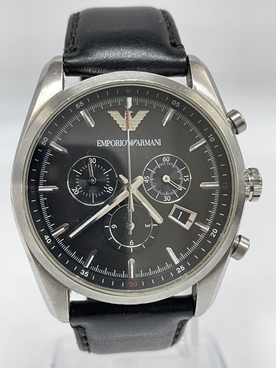 1円スタート EMPORIO ARMANI / AR-6039 エンポリオアルマーニ クロノ 