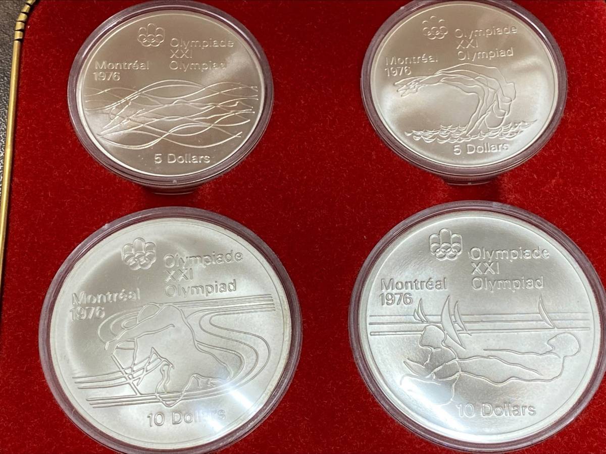 ①◇1976年カナダモントリオールオリンピック記念コイン◇銀貨 10ドル 