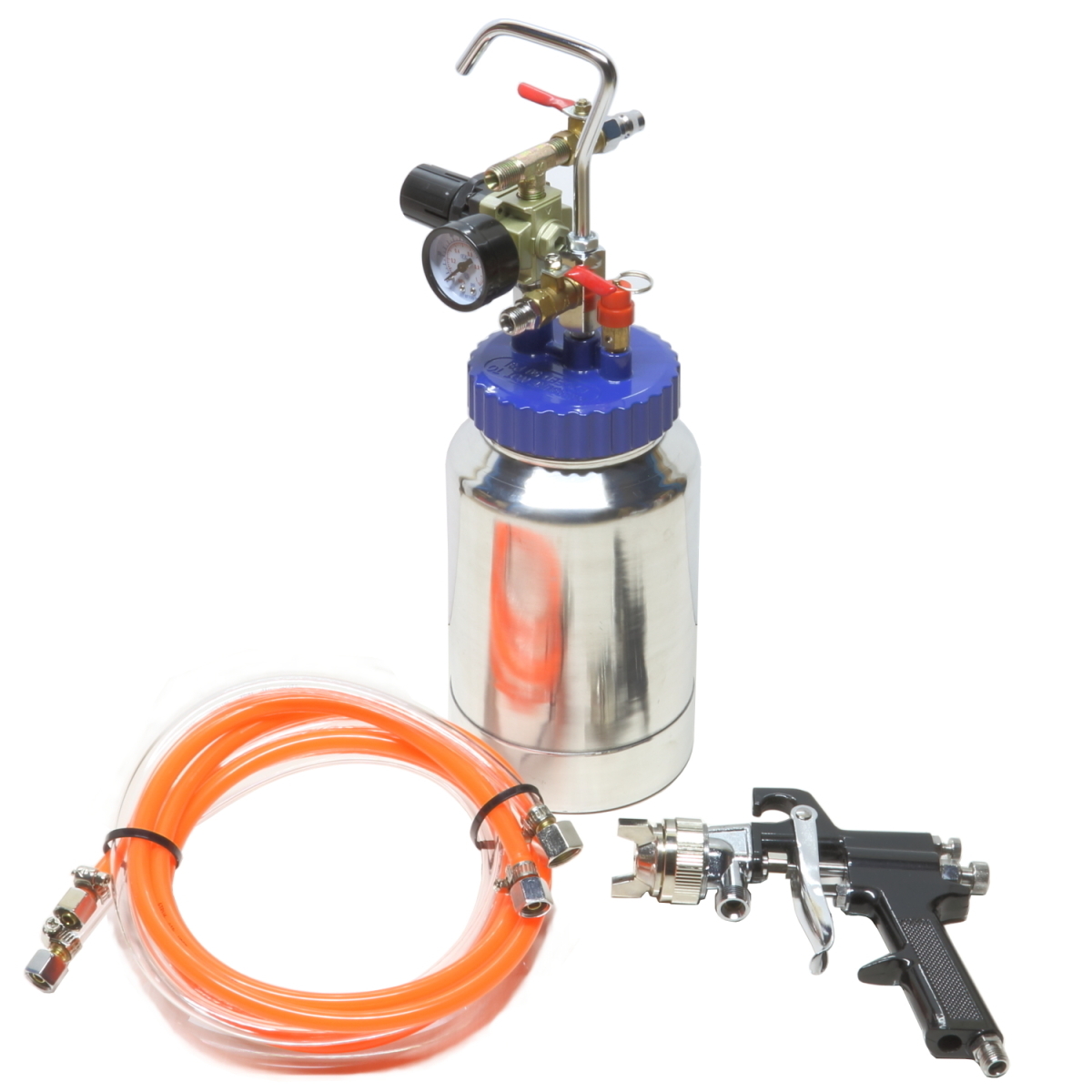 232 小型塗装用圧送タンク2L+スプレーガンフルセット！建築塗装、シャーシ塗装に！