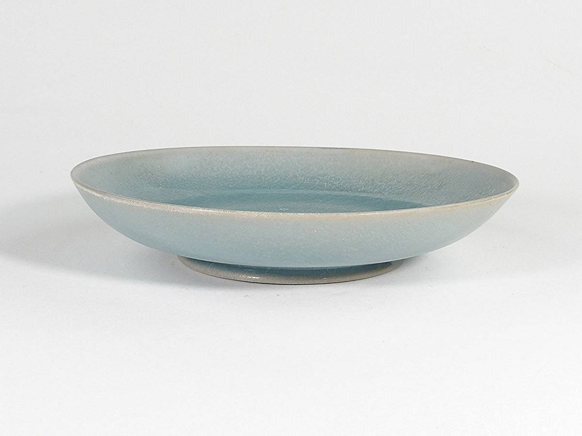 中国 古玩 青磁皿 直径18.5cm 青瓷盤 洗皿 筆洗 / 唐物・汝窯・