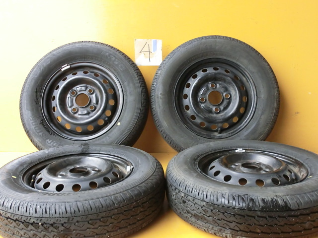 ○○軽トラ 軽バン 中古タイヤ4本 ブリヂストン145/80R12 80/78N LT 鉄 
