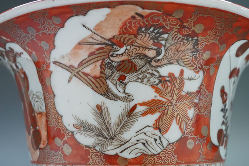 古九谷 赤絵 金彩 飯田屋 宮本屋窯 九谷焼 馬の図 アンティーク九谷焼