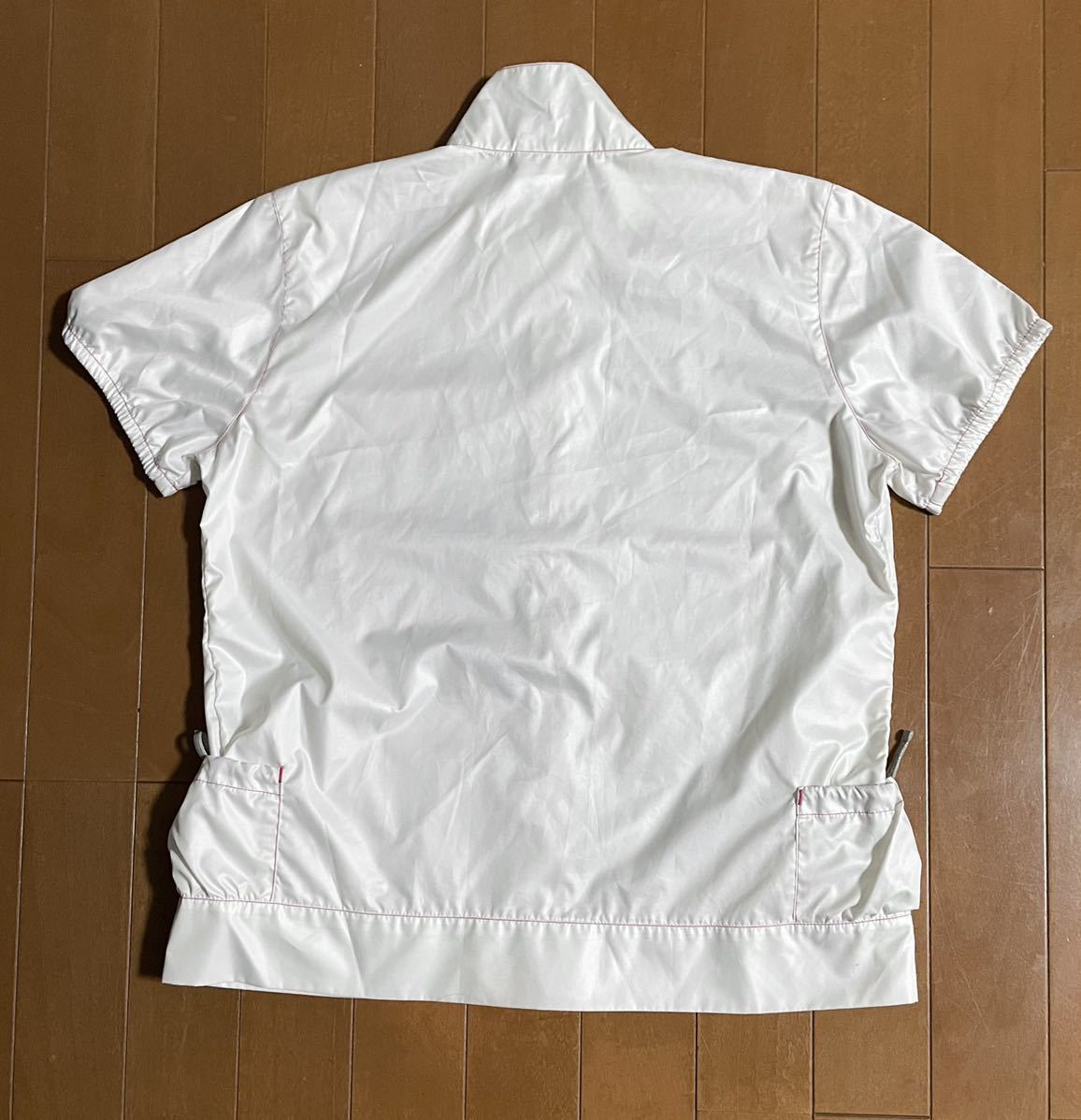 ★Kolwin コルウィン★ホワイトカラーにピンクラインステッチ！レディース半袖ジップシャツ/M_2