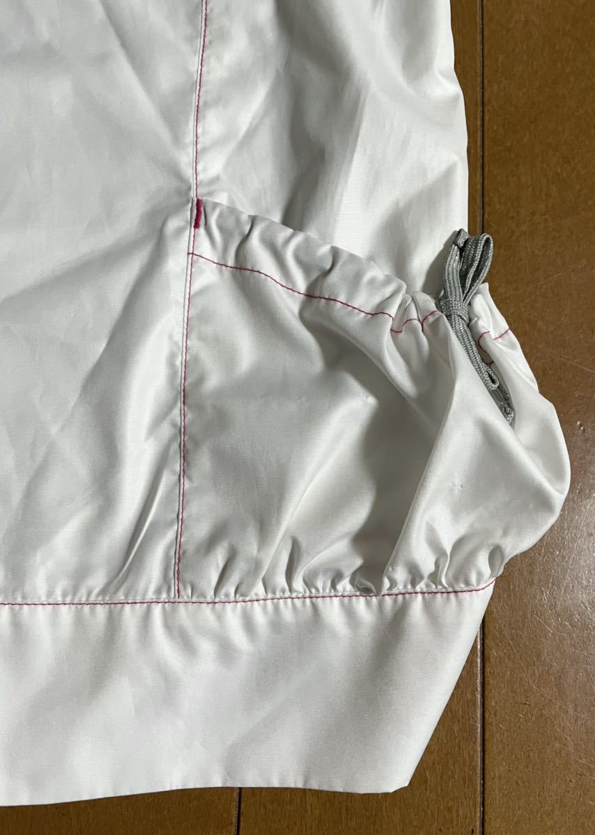 ★Kolwin コルウィン★ホワイトカラーにピンクラインステッチ！レディース半袖ジップシャツ/M_6