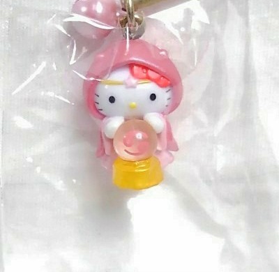 HelloKitty かに座 キティ 根付け 2009年 占い師風 ストラップ 値下げ！レア！？ハローキティ 星座シリーズ 根付け「かに座」水晶