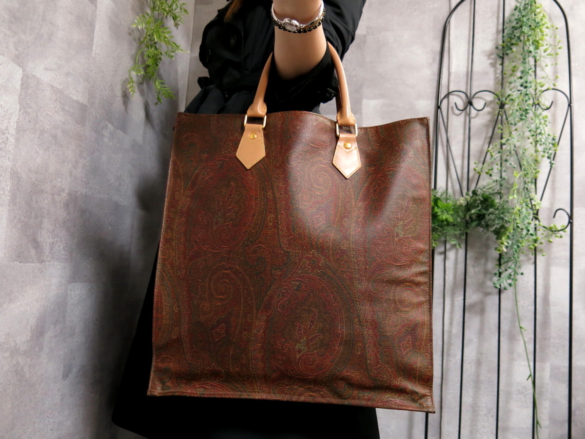 ○未使用○ETRO エトロ○ペイズリー○PVC カーフ レザー 本革 