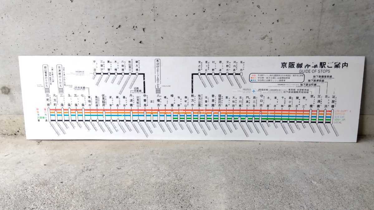 京阪線案内表 京阪電鉄 路線図 鉄道グッズ コレクション 電車 セット 鉄道 35□京阪電車 路線図 案内板 標識 駅構内 京阪電鉄 京阪電気鉄道 プラ