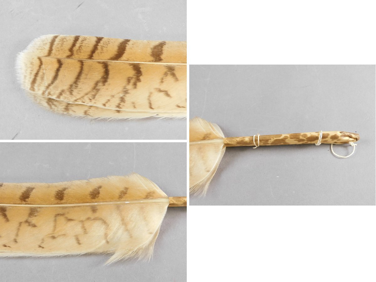 三ツ羽根 御 羽箒 しまふくろう シマフクロウ 風炉/島梟 茶道具 紙箱